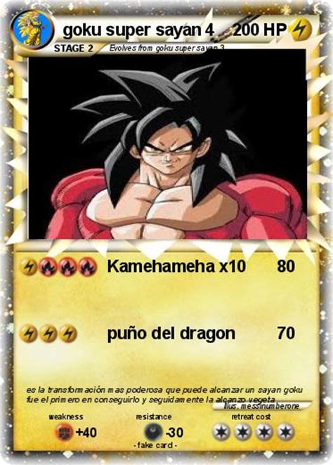 Pokémon Goku Super Sayan 4 4 4 Kamehameha X10 My Pokemon Card