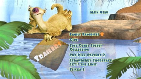 Ice Age Dawn Of The Dinosaurs 2009 Dvd Menus