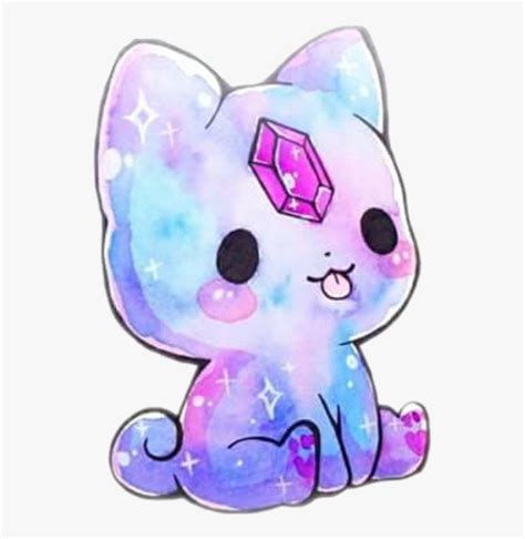 Anime Galaxy Cat Girl Cute Kawaii Galaxy Wolf Hd Png Download Kindpng