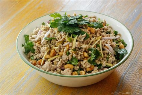 Thai Nam Sod Ginger Lime Ground Pork Recipe