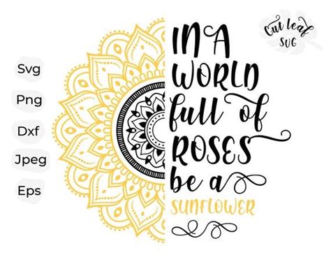 Download Sunflower svg Sunflower clipart Mandala svg Flower svg ...