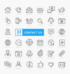 Set Gold Business Contact Icons Royalty Free Vector Image Icon Set