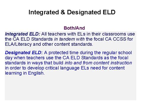 Getting Started With The Ca Eld Standards Slide