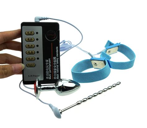 Hot Sale Electric Shock Anal Sex Toys Electrical Stimulation Penis Plug