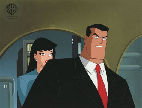 Superman The Animated Series Production Cel Bruce Wayne And Lois Lane