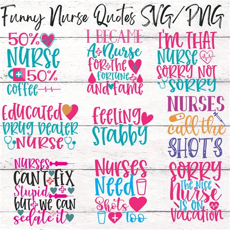 Funny Nurse Quotes Svg Funny Nurse Shirts Svg Nurse Quotes Etsy