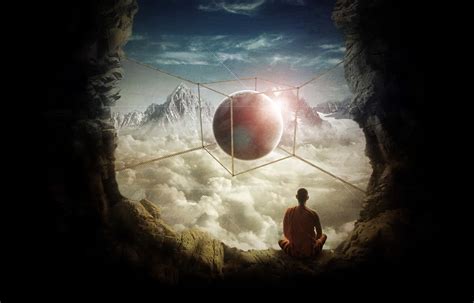 Create A Surreal Photo Manipulation Of A Monk In The Caves Photoshop
