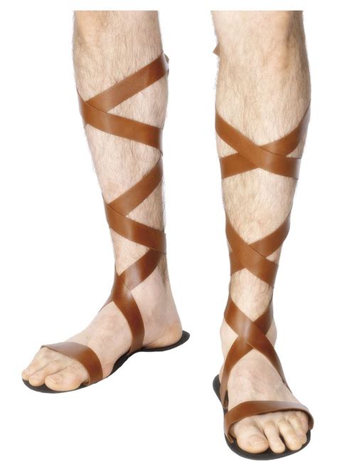 Mens Spartan Greek Warrior Roman Sandals Jesus Gadiator Caesar Egyptian Trojan Fancy Dress
