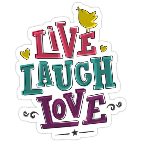 Live Laugh Love Stickers By Ashkenazigal Redbubble