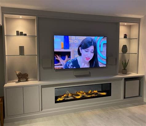 Entertainment Wall Units With Fireplace Wall Design Ideas