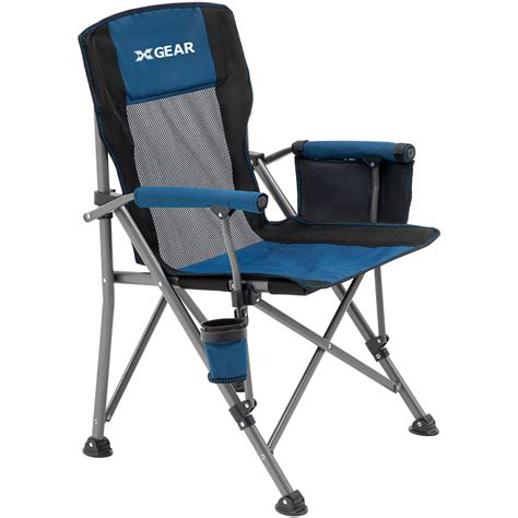 Buy Xgear High Back Camping Chair Portable Camp Chair Hard Arm Folding