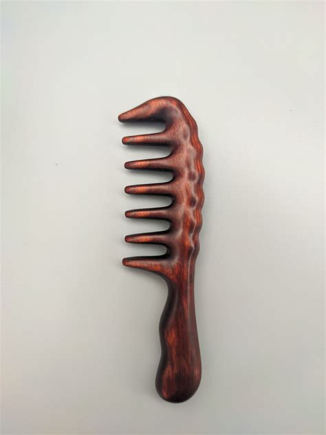 Handmade Wooden Hair Comb Scalp Massager Etsy
