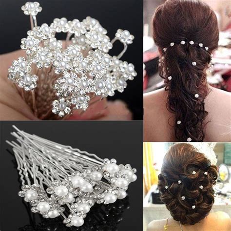 20pcs Hairpins Wedding Women Hair Accessories Bridal Crystal Rhinestone