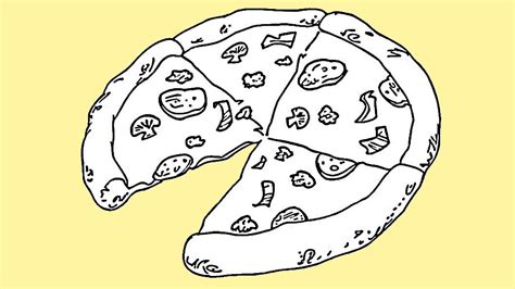 How To Draw A Tasty Pizza Youtube