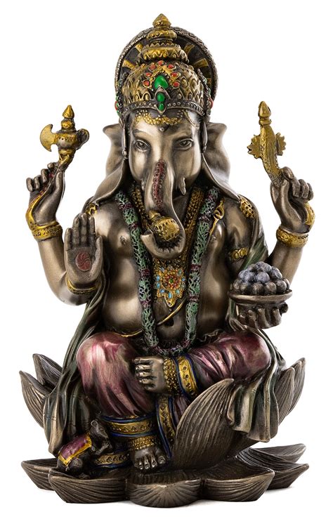 Buy Top Collection Ganesh Statue Sitting On Lotus Pedestal Lord Of