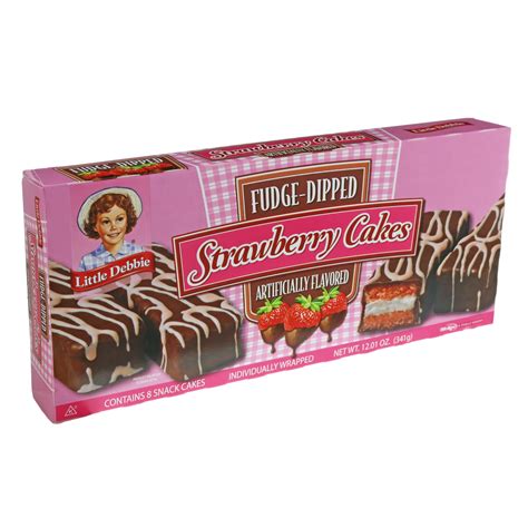 Little Debbie Fudge Dipped Strawberry Cakes Shop Snack Cakes At H E B