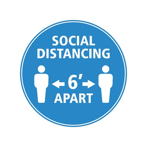 Social Distancing 6 Apart Floor Decal — Koncept Sign Group