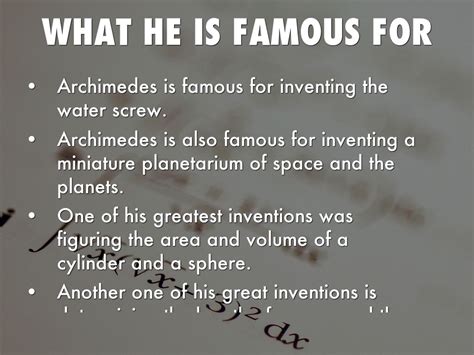 Archimedes Presentation By Elissa Ramirez