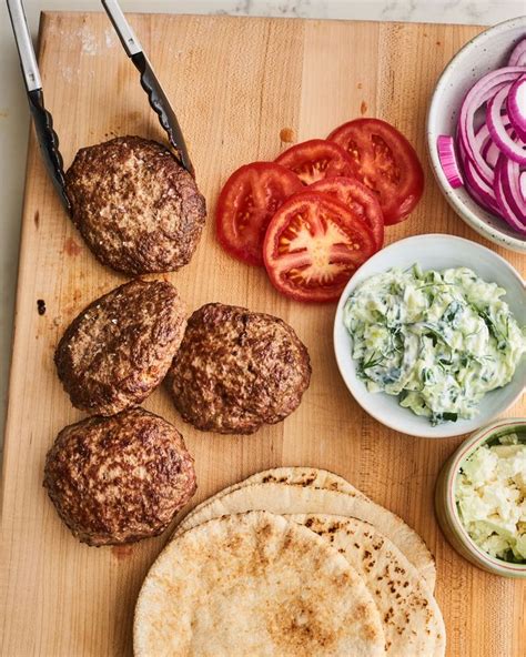 Greek Style Lamb Burgers With Tzatziki Recipe Lamb Burgers