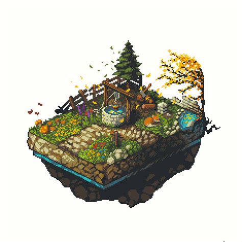 Isometric Garden Pixel Art By Cursedmatcha On Deviantart