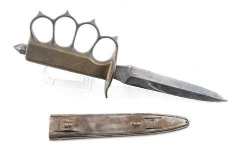 Us Wwi M1918 Trench Knife With Scabbard Online Gun Auction