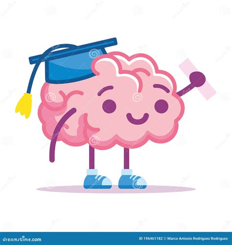 Isolated Brain Study Emoji Stock Vector Illustration Of Organ 196461182