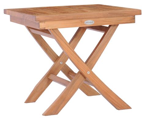 Teak Wood Titanic Folding Side Table La Place Usa Furniture Outlet