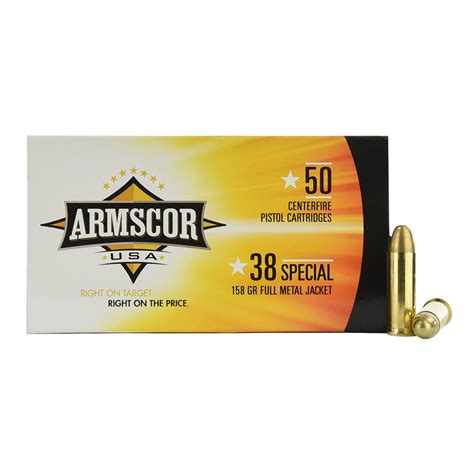 Armscor 38 Special 158 Grain Fmj Ammo Fac38 17n