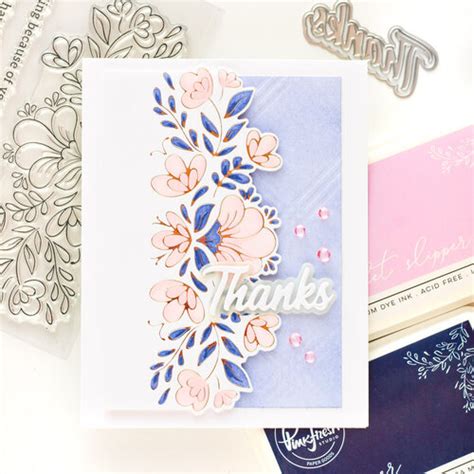 Pinkfresh Studio Charming Floral Border Stamp Set Seize The Stamp