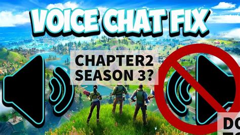 Fortnite Voice Chat Fix Chapter 3 S3 Youtube