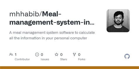 Github Mhhabibmeal Management System In Java A Meal Management