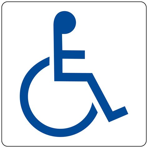 Ada Wheelchair Accessible Symbol Blue On White Sign Nhe 1 Bluonwht