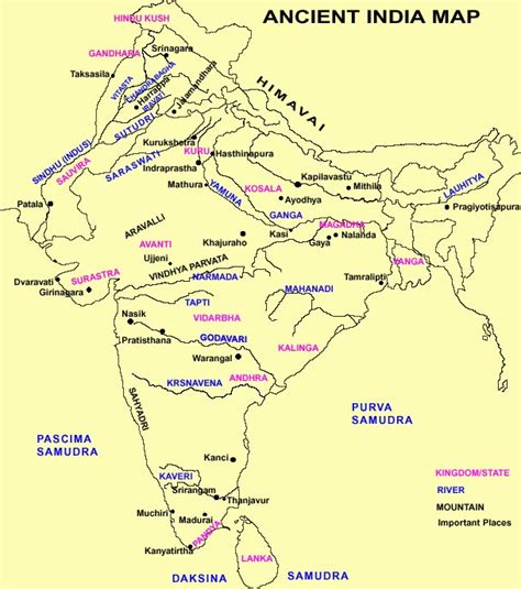 Ancient India Map Ancient India Map Mahabharata Map Of Ancient India