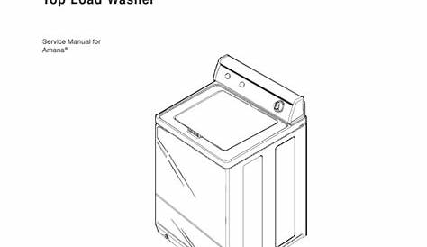 Amana Top Load Washer Service Manual | PDF | Washing Machine | Ac Power