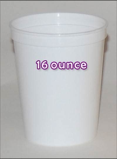 16 Ounce White Plastic Cups From Beads By The Dozen New Orleans