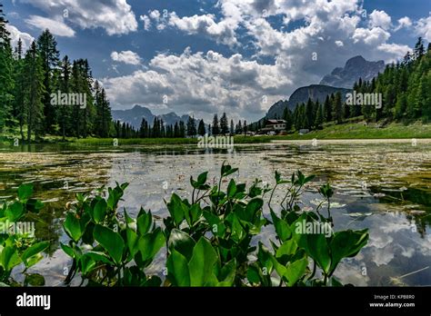 View Of Lago Antorno Dolomites Italy Stock Photo Alamy