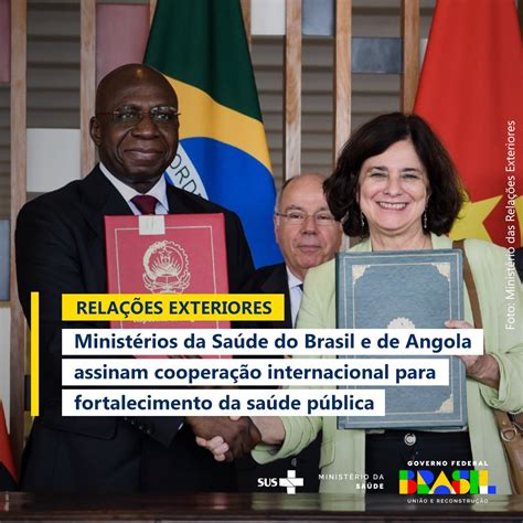 Ministério Da Saúde On Twitter Os Ministérios Da Saúde Do Brasil E De Angola Assinaram Hoje 5