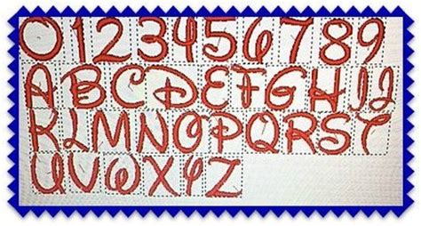 Disney Font Machine Embroidery Design Alphabet Fonts Stitch Stand