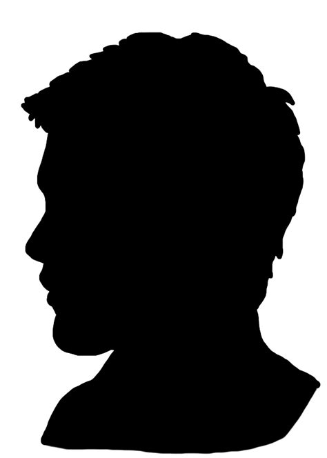 Young Mans Face Silhouette Silhouette Art Silhouette Clip Art