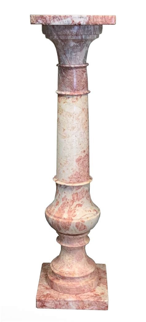 Pair Of Pink Marble Pedestals Cottone Auctions