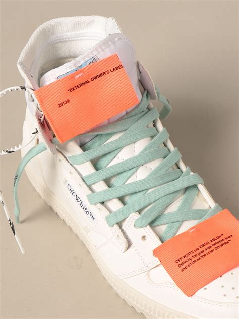Off White Off White Sneakers In Canvas And Leather With Logo