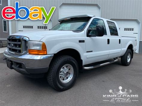 2001 Ford F250 Crew Cab 73l Diesel 4x4 Xlt Low Mile Short Bed Rare