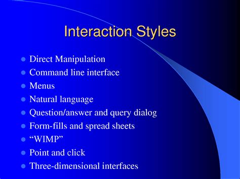 Solution Lesson 3 Interaction Styles Studypool