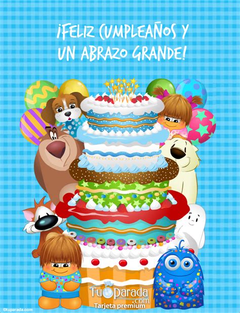 Deseos De Feliz Cumpleaños Con Gran Torta Cumpleaños