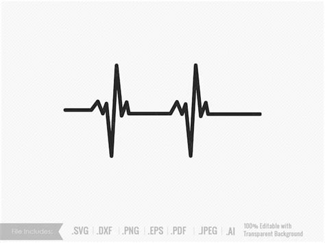 Heartbeat Svg Heart Beat Cricut Svg Heartbeat Graphic | Etsy