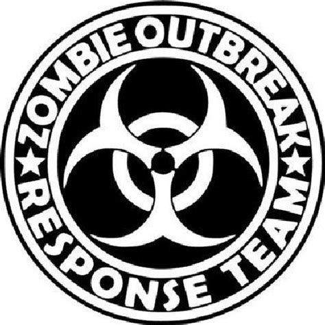 Zombie outbreak response team round logo | Die Cut Vinyl Sticker Decal