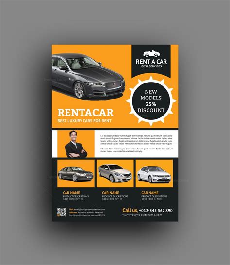 Rent A Car Flyer Design Template Graphic Mega Graphic Templates Store