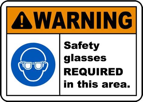 safety glasses required sign save 10 instantly