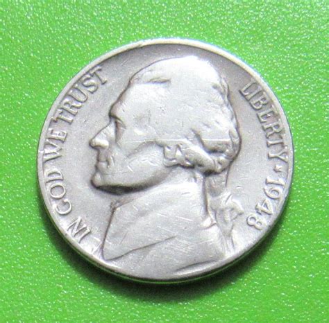 1948 D 5 Cents Jefferson Nickel For Sale Buy Now Online Item 458688