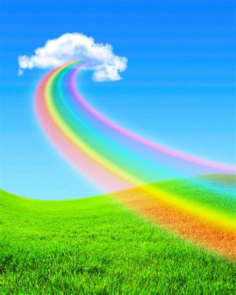 Rainbow In The Blue Sky — Stock Photo © Zhanna 7499264